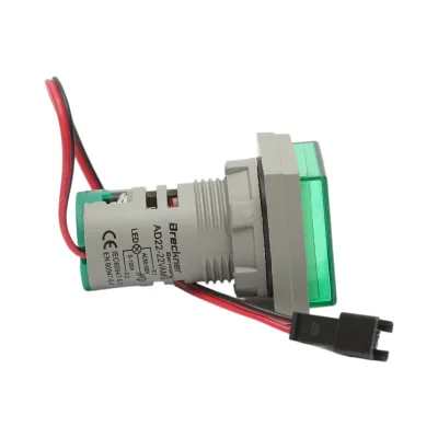 Indicatore digitale amperometro e voltmetro LED bianco 0-100A/50-500V AC Ø 22mm Breckner Germany - immagine 3