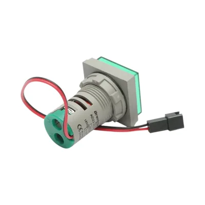 Indicatore digitale amperometro e voltmetro LED bianco 0-100A/50-500V AC Ø 22mm Breckner Germany - immagine 4