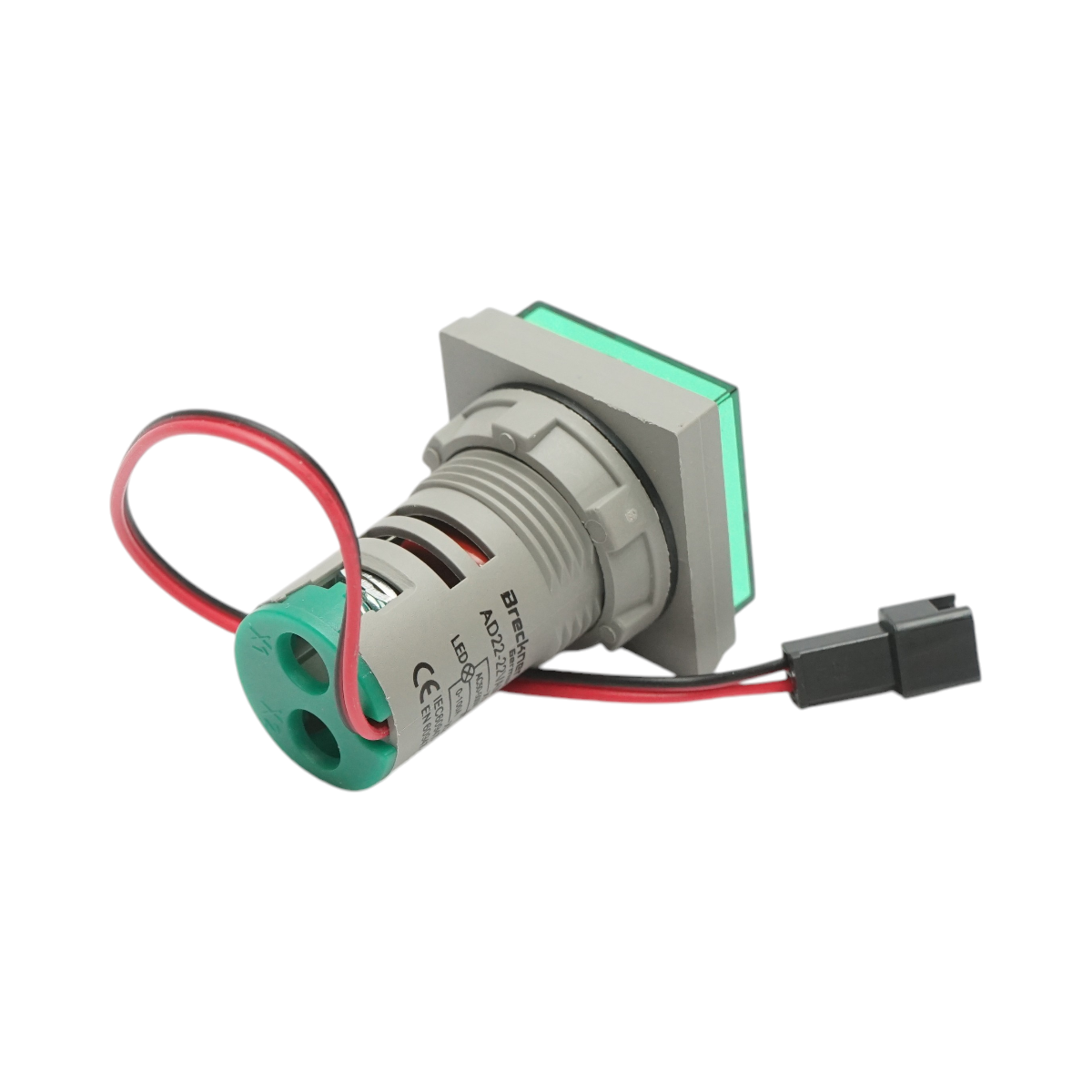 Indicatore digitale amperometro e voltmetro LED bianco 0-100A/50-500V AC Ø 22mm Breckner Germany - immagine 4