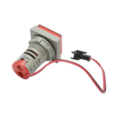 Indicatore digitale amperometro e voltmetro LED rosso 0-100A/50-500V AC Ø 22mm Breckner Germany - immagine 4