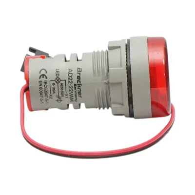 Indicatore digitale amperometro e voltmetro LED rosso 0-100A/50-500V AC Ø 22mm Breckner Germany - immagine 3