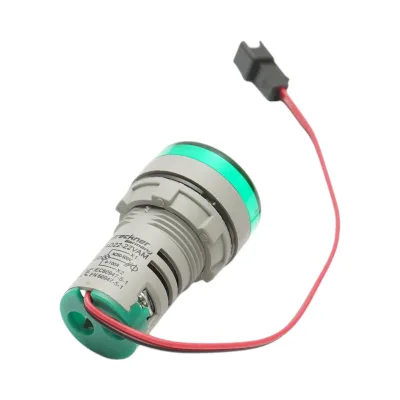 Indicatore digitale amperometro e voltmetro LED verde 0-100A/50-500V AC Ø 22mm Breckner Germany - immagine 3