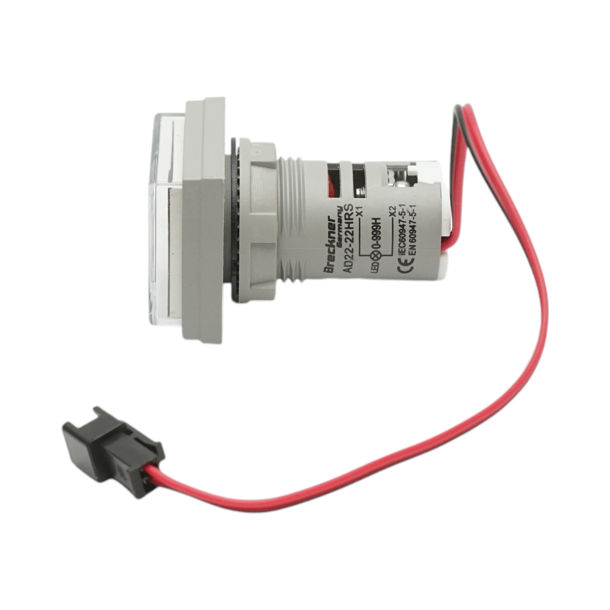 Indicatore digitale delle ore di funzionamento LED bianco 0-999H, 220V/380V AC Ø 22mm Breckner Germany - immagine 4