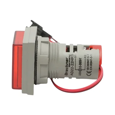 Indicatore digitale delle ore di funzionamento LED rosso 0-999H, 220V/380V AC Ø 22mm Breckner Germany - immagine 4