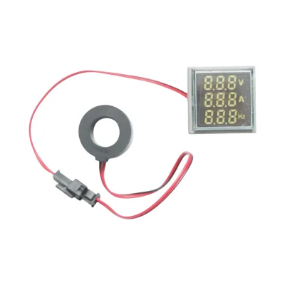 Indicatore digitale di frequenza, amperometro, voltmetro LED bianco 0-99Hz/0-100A/50-500V AC Ø 22mm Breckner Germany - immagine 2