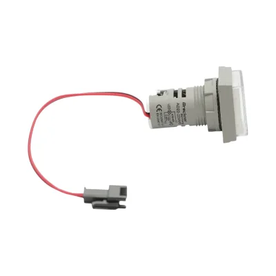 Indicatore digitale di frequenza, amperometro, voltmetro LED bianco 0-99Hz/0-100A/50-500V AC Ø 22mm Breckner Germany - immagine 4