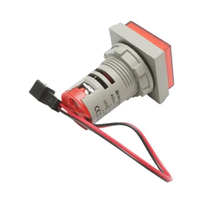 Indicatore digitale di frequenza, amperometro, voltmetro LED rosso 0-99Hz/0-100A/50-500V AC Ø 22mm Breckner Germany - immagine 4