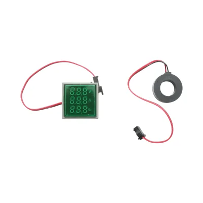 Indicatore digitale di frequenza, amperometro, voltmetro LED verde 0-99Hz/0-100A/50-500V AC Ø 22mm Breckner Germany - immagine 2