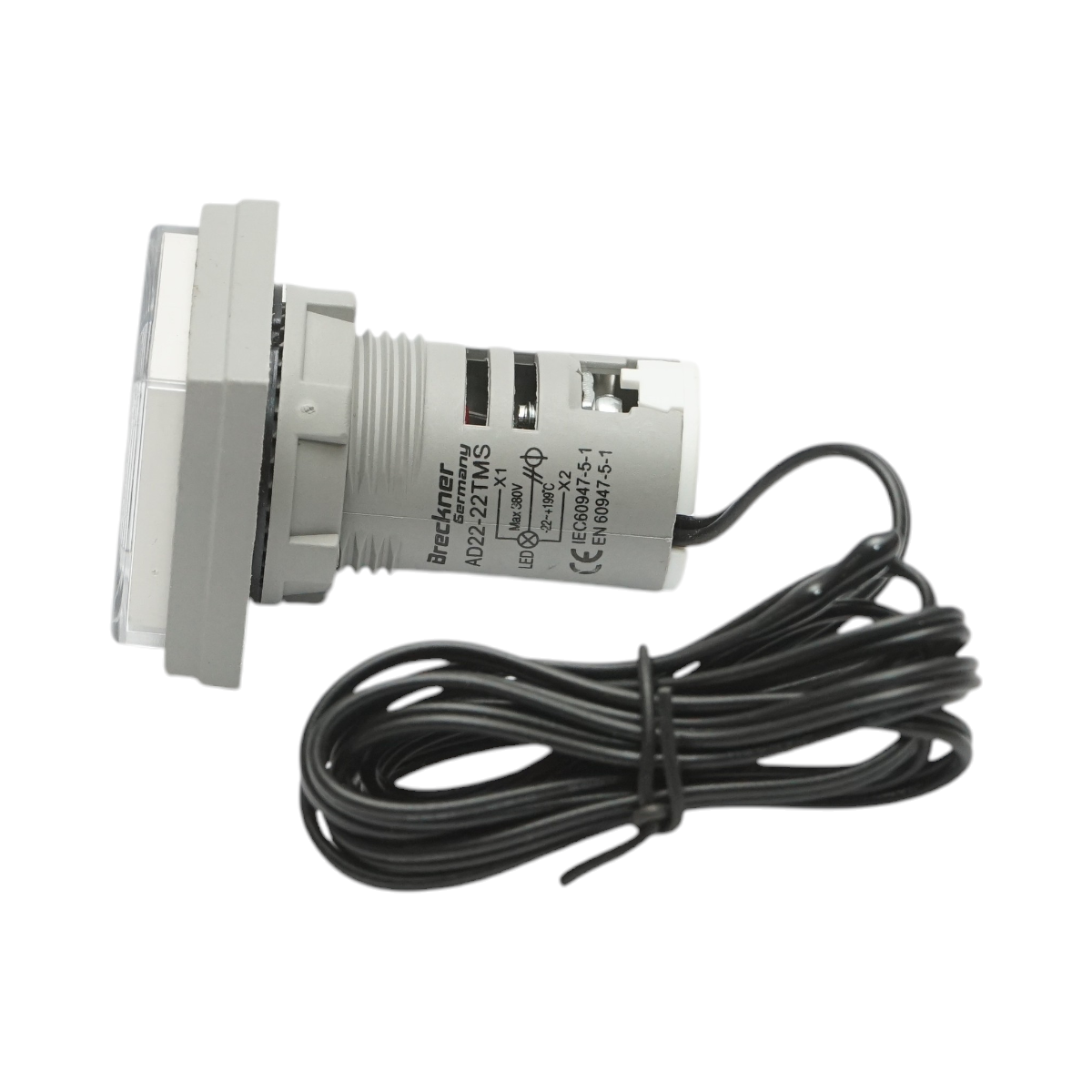 Indicatore digitale di temperatura con sonda LED bianca 220V/380V AC Ø 22mm Breckner Germany - immagine 4