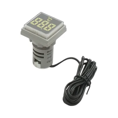 Indicatore digitale di temperatura con sonda LED bianca 220V/380V AC Ø 22mm Breckner Germany - immagine 2
