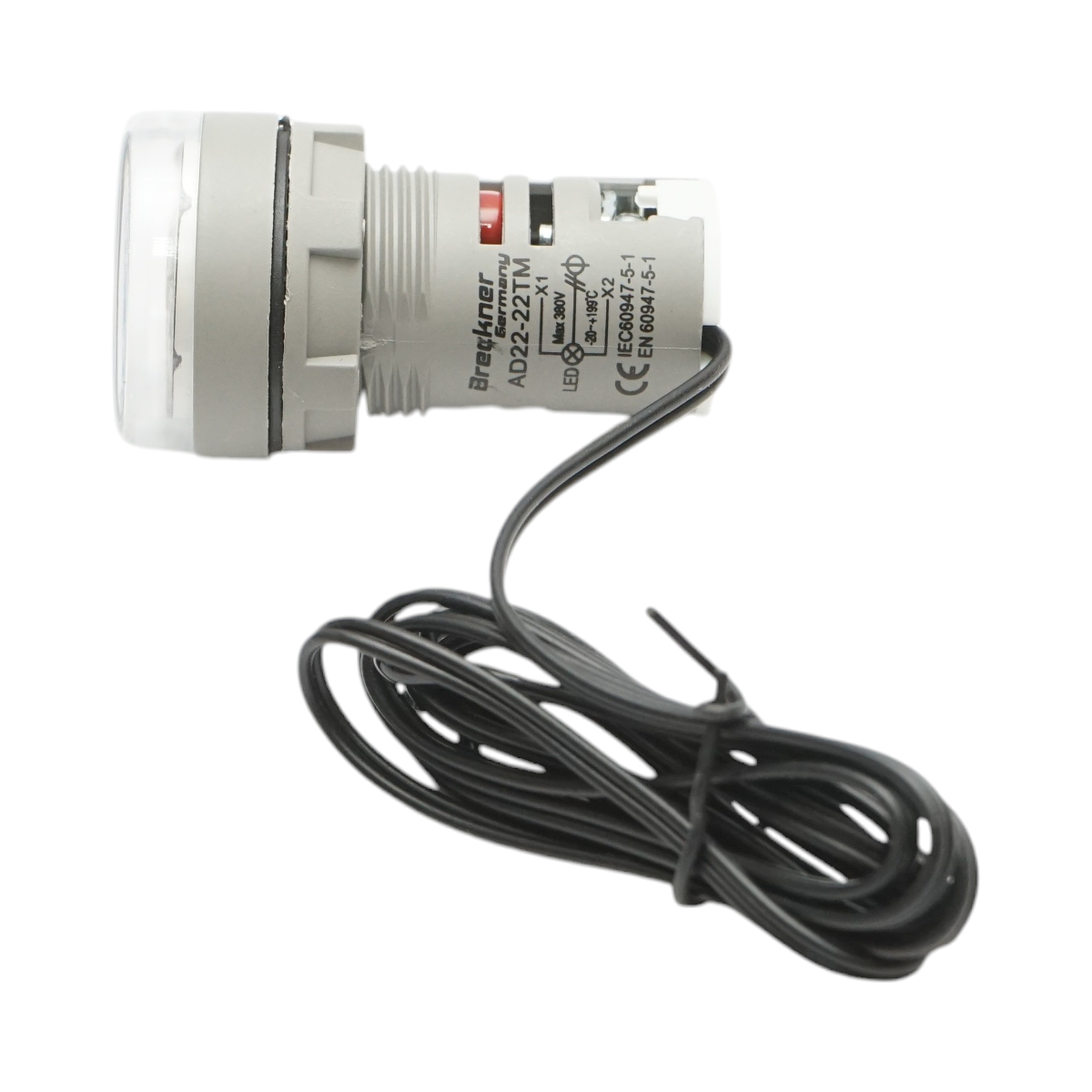 Indicatore digitale di temperatura con sonda LED bianca 220V/380V AC Ø 22mm Breckner Germany - immagine 4