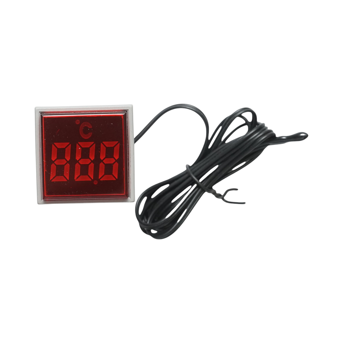 Indicatore digitale di temperatura con sonda LED rossa 220V/380V AC Ø 22mm Breckner Germany - immagine 3
