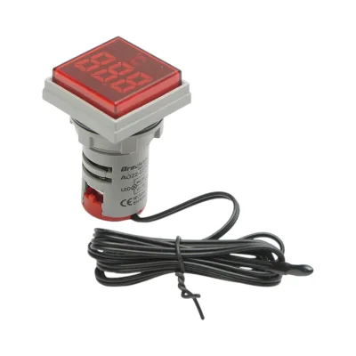 Indicatore digitale di temperatura con sonda LED rossa 220V/380V AC Ø 22mm Breckner Germany - immagine 2