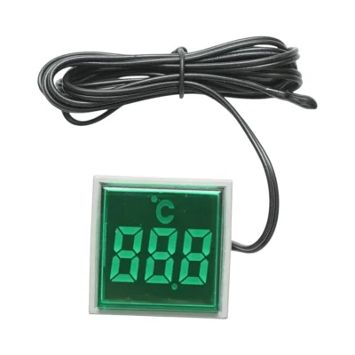 Indicatore digitale di temperatura con sonda LED verde 220V/380V AC Ø 22mm Breckner Germany - immagine 3