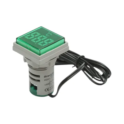 Indicatore digitale di temperatura con sonda LED verde 220V/380V AC Ø 22mm Breckner Germany - immagine 2