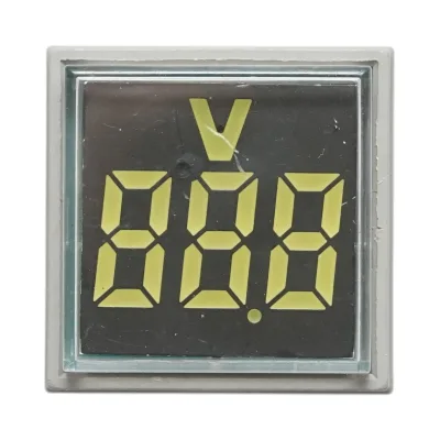 Indicatore digitale voltmetro a LED bianco 50-500V AC Ø 22mm Breckner Germany - immagine 2