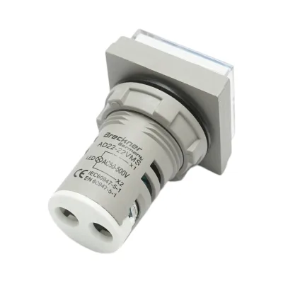 Indicatore digitale voltmetro a LED bianco 50-500V AC Ø 22mm Breckner Germany - immagine 3