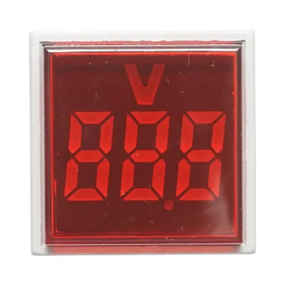 Indicatore digitale voltmetro a LED rosso 50-500V AC Ø 22mm Breckner Germany - immagine 2