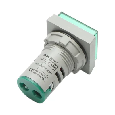 Indicatore digitale voltmetro a LED verde 50-500V AC Ø 22mm Breckner Germany - immagine 3