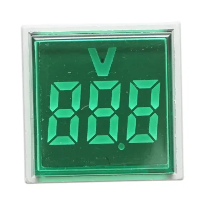 Indicatore digitale voltmetro a LED verde 50-500V AC Ø 22mm Breckner Germany - immagine 2