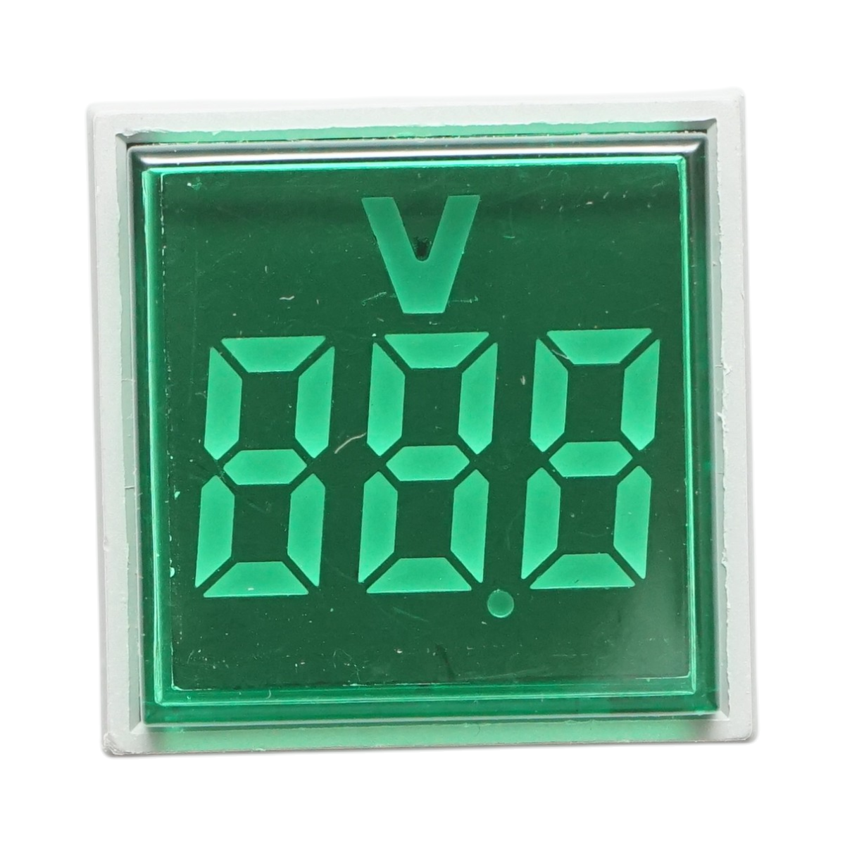 Indicatore digitale voltmetro a LED verde 50-500V AC Ø 22mm Breckner Germany - immagine 2