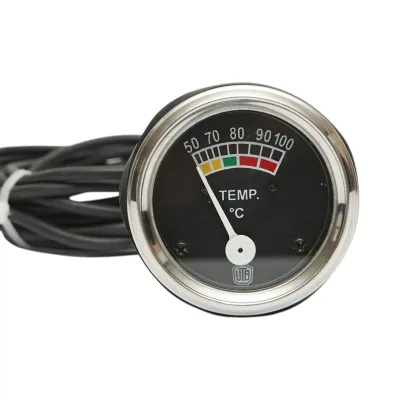 Indicatore meccanico della temperatura dell'acqua con sonda per Massey Ferguson, Landini 9500, codice OEM 1822732M91, 1822732M92, 1822732M93 - immagine 2