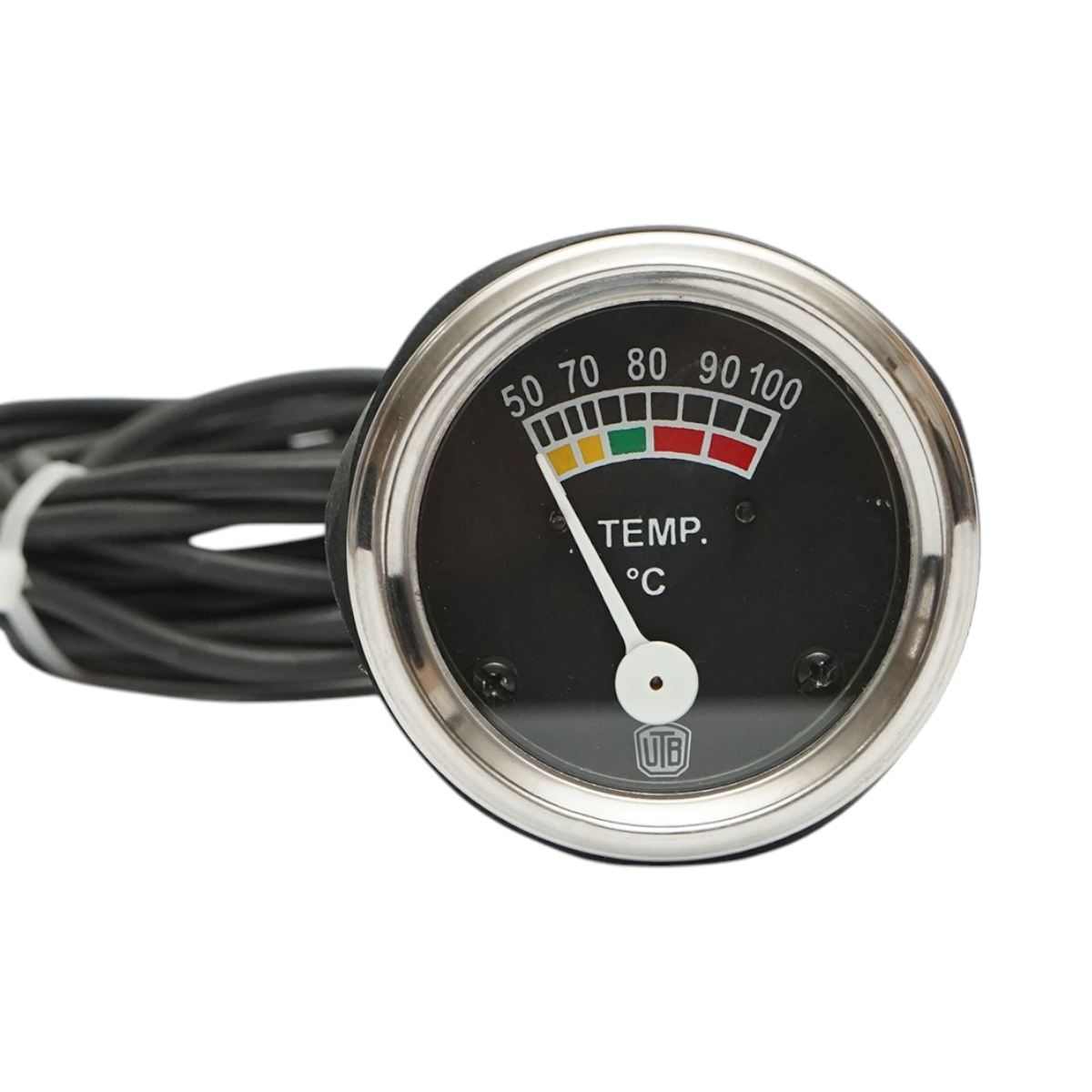 Indicatore meccanico della temperatura dell'acqua con sonda per Massey Ferguson, Landini 9500, codice OEM 1822732M91, 1822732M92, 1822732M93 - immagine 2
