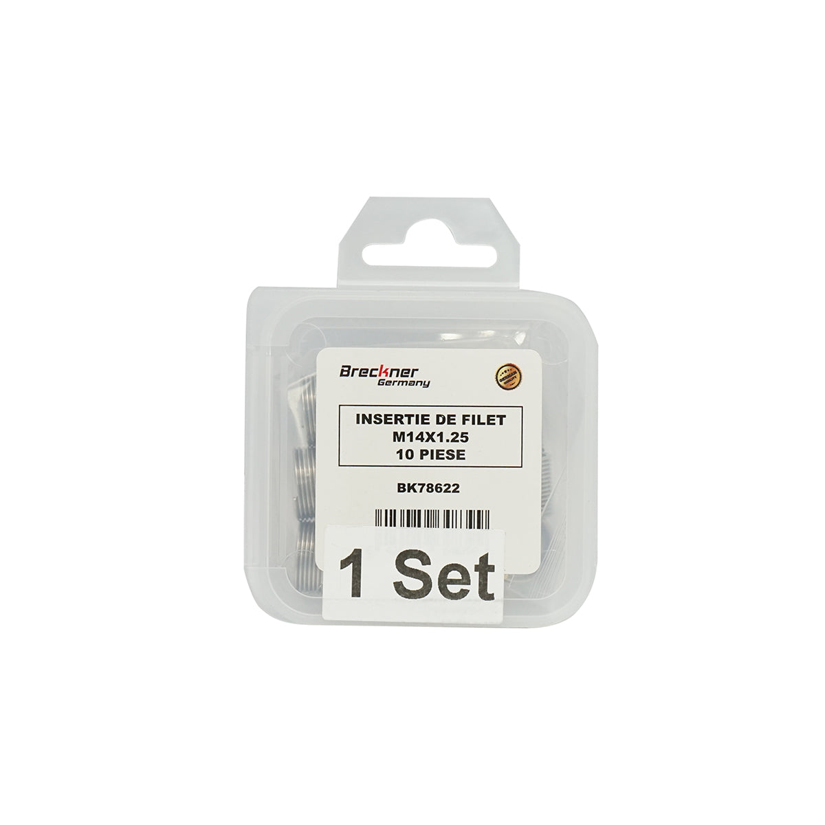 Inserto elicoidale per riparare filetti M14x1.25mm 10 pezzi Breckner Germany - immagine 3