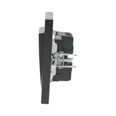 Interruttore a doppia testa, nero, da incasso, 220V, 10AX, ABS 80x80mm - immagine 5