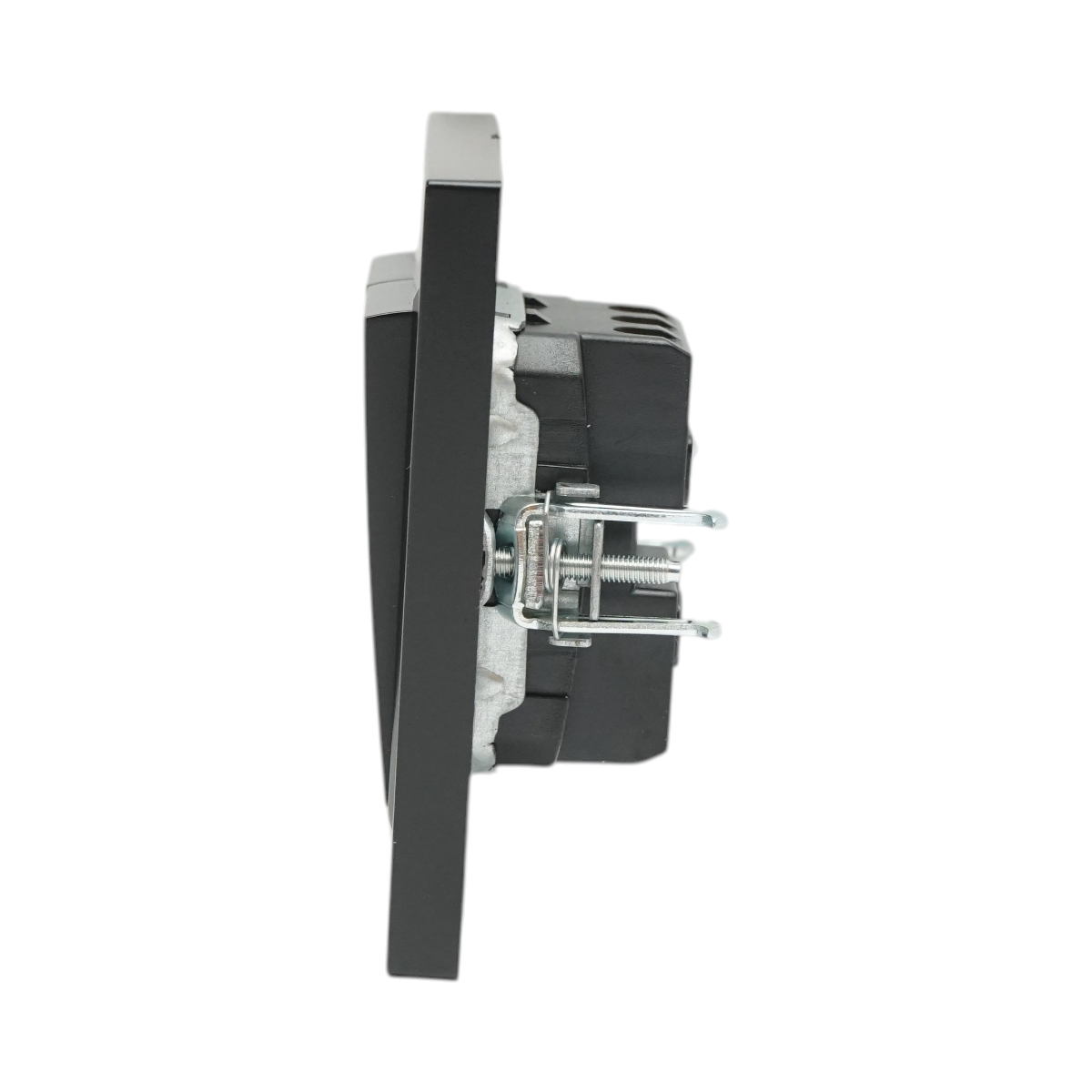 Interruttore a doppia testa, nero, da incasso, 220V, 10AX, ABS 80x80mm - immagine 5