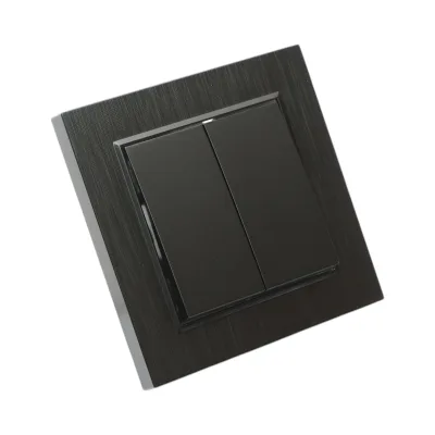 Interruttore a doppia testa, nero, da incasso, 220V, 10AX, ABS 80x80mm - immagine 4