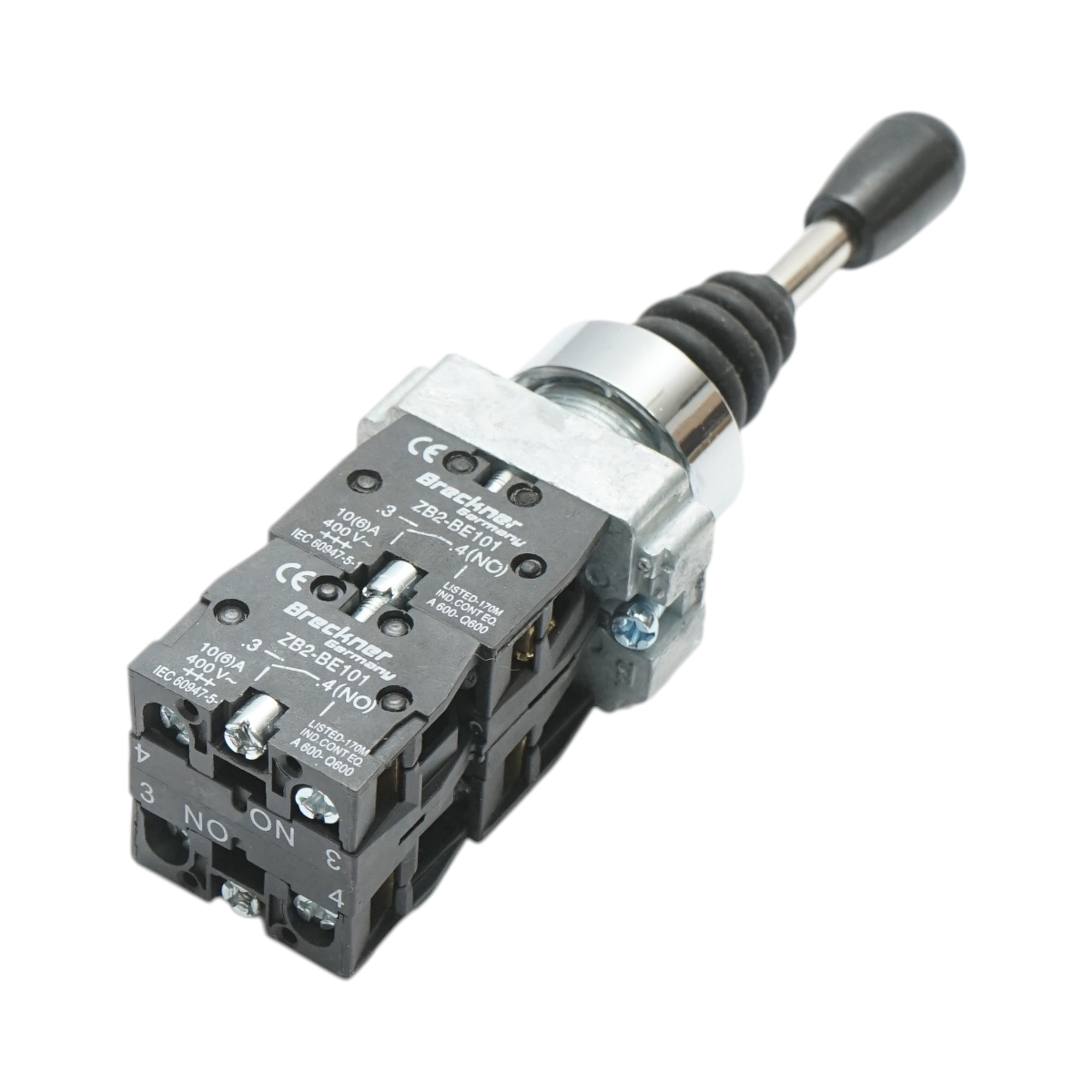 Interruttore a joystick 4 posizioni con ritorno 4NO, 400V/10A Breckner Germany - immagine 4