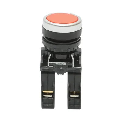 Interruttore a pulsante con ritorno 1NO+1NC rosso, 10A/600V AC, 1A/250V DC LA42 Breckner Germany - immagine 2