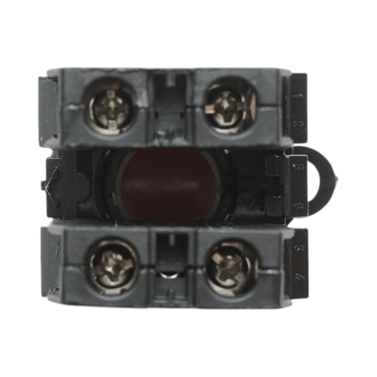 Interruttore a pulsante con ritorno 1NO+1NC rosso, 10A/600V AC, 1A/250V DC LA42 Breckner Germany - immagine 5