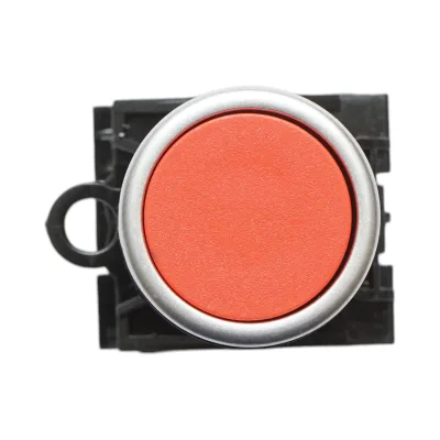 Interruttore a pulsante con ritorno 1NO+1NC rosso, 10A/600V AC, 1A/250V DC LA42 Breckner Germany - immagine 3