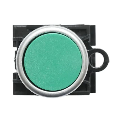 Interruttore a pulsante con ritorno 1NO+1NC verde, 10A/600V AC, 1A/250V DC LA42 Breckner Germany - immagine 3