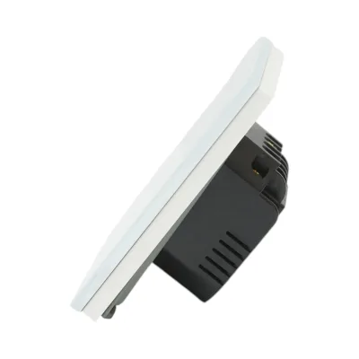 Interruttore a triplo tocco, bianco, 220V, spia luminosa, cornice in vetro 86x86x34mm - immagine 3