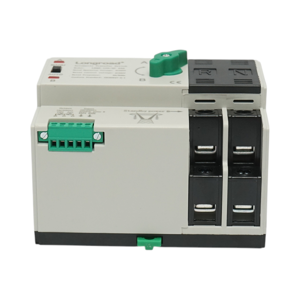 Interruttore ATS 220V monofase, separatore automatico dai pannelli fotovoltaici alla rete LRQ5-100/2P 63A Longroad - immagine 2