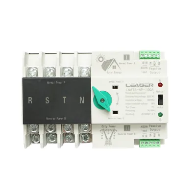 Interruttore ATS trifase 400V Dual Power, sezionatore automatico da pannelli fotovoltaici a rete ATS-4P-63A Leader