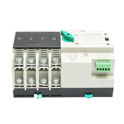 Interruttore ATS trifase 400V Dual Power, sezionatore automatico da pannelli fotovoltaici a rete ATS-4P-63A Leader - immagine 3