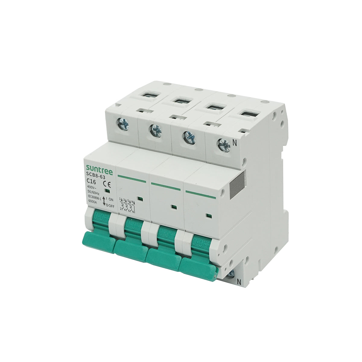 Interruttore automatico con fusibile tipo 3P+N, 16A 400VAC Suntree - immagine 2
