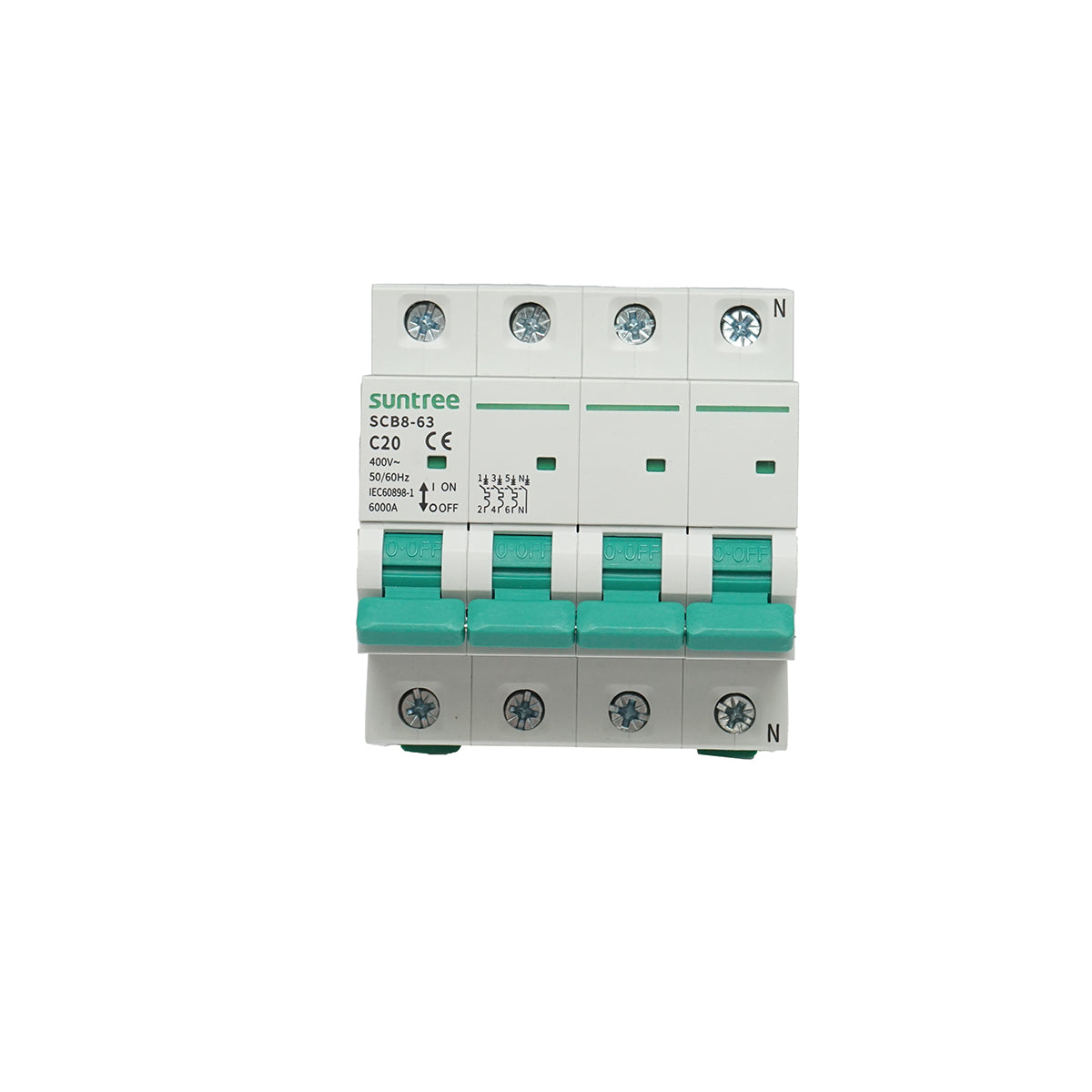 Interruttore automatico con fusibile tipo 3P+N, 20A 400VAC Suntree