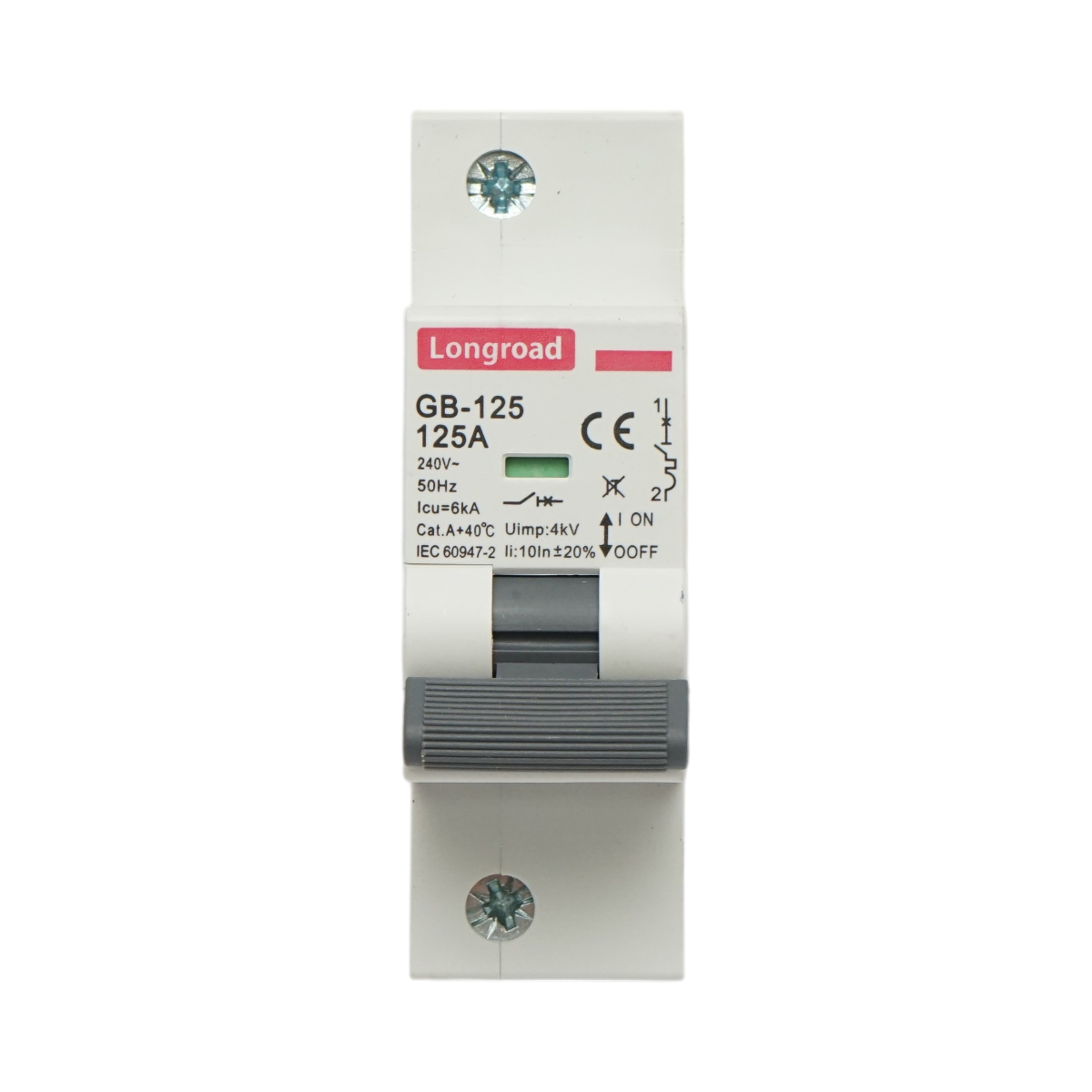 Interruttore automatico MCB 1P, 125A 240VAC, 6kA Longroad