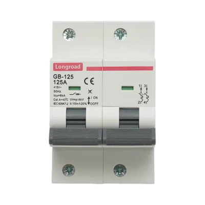 Interruttore automatico MCB 2P, 125A 415VAC, 6kA Longroad