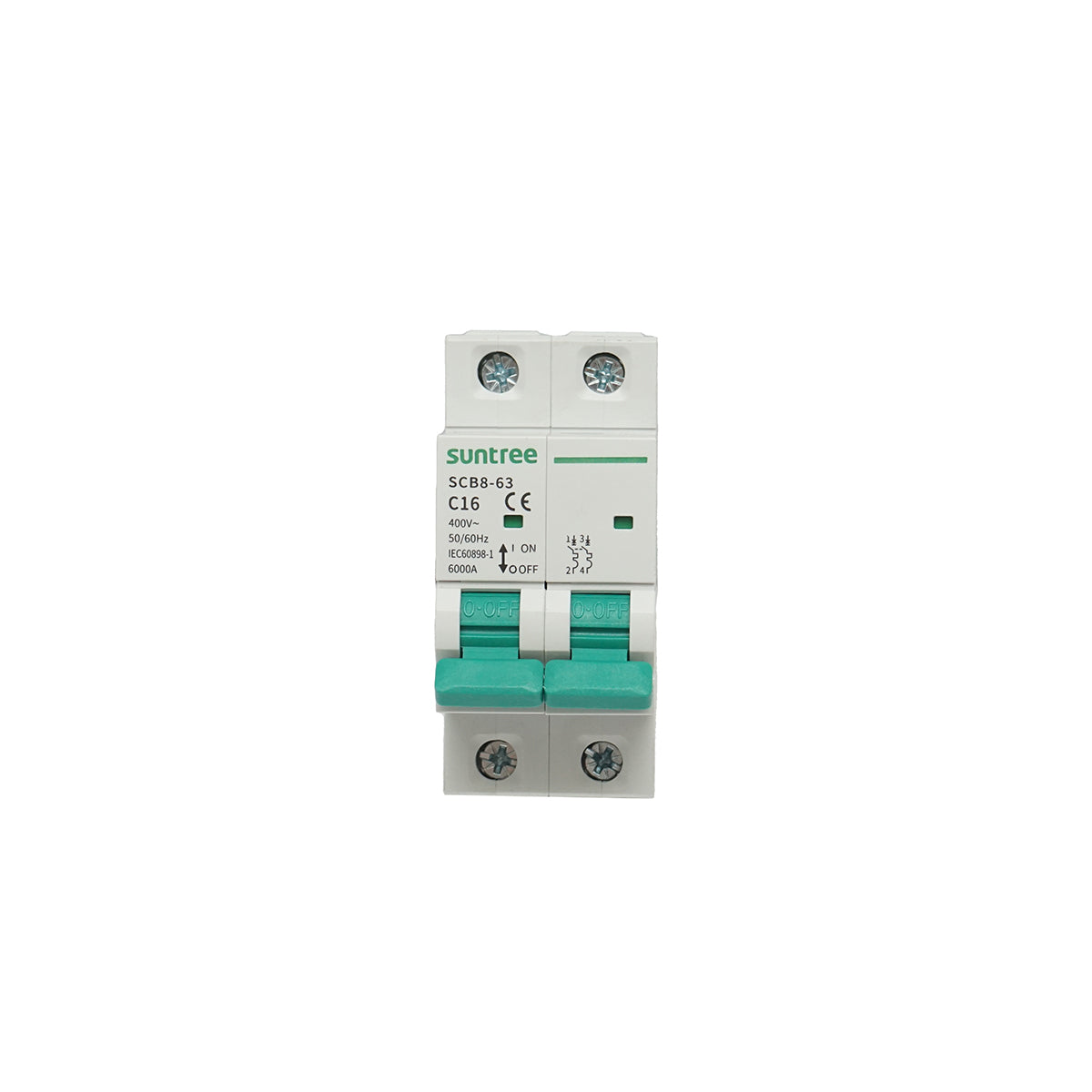 Interruttore automatico tipo 2P, 16A 400VAC Suntree