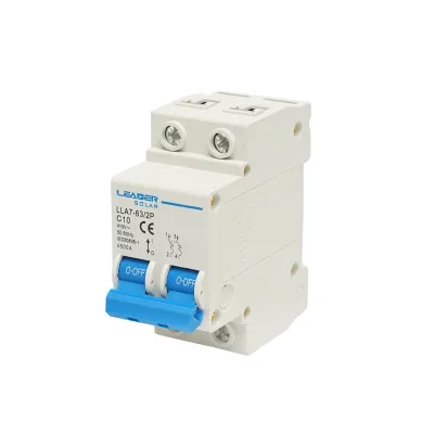 Interruttore automatico tipo 2P-10A-415VAC Leader - immagine 2