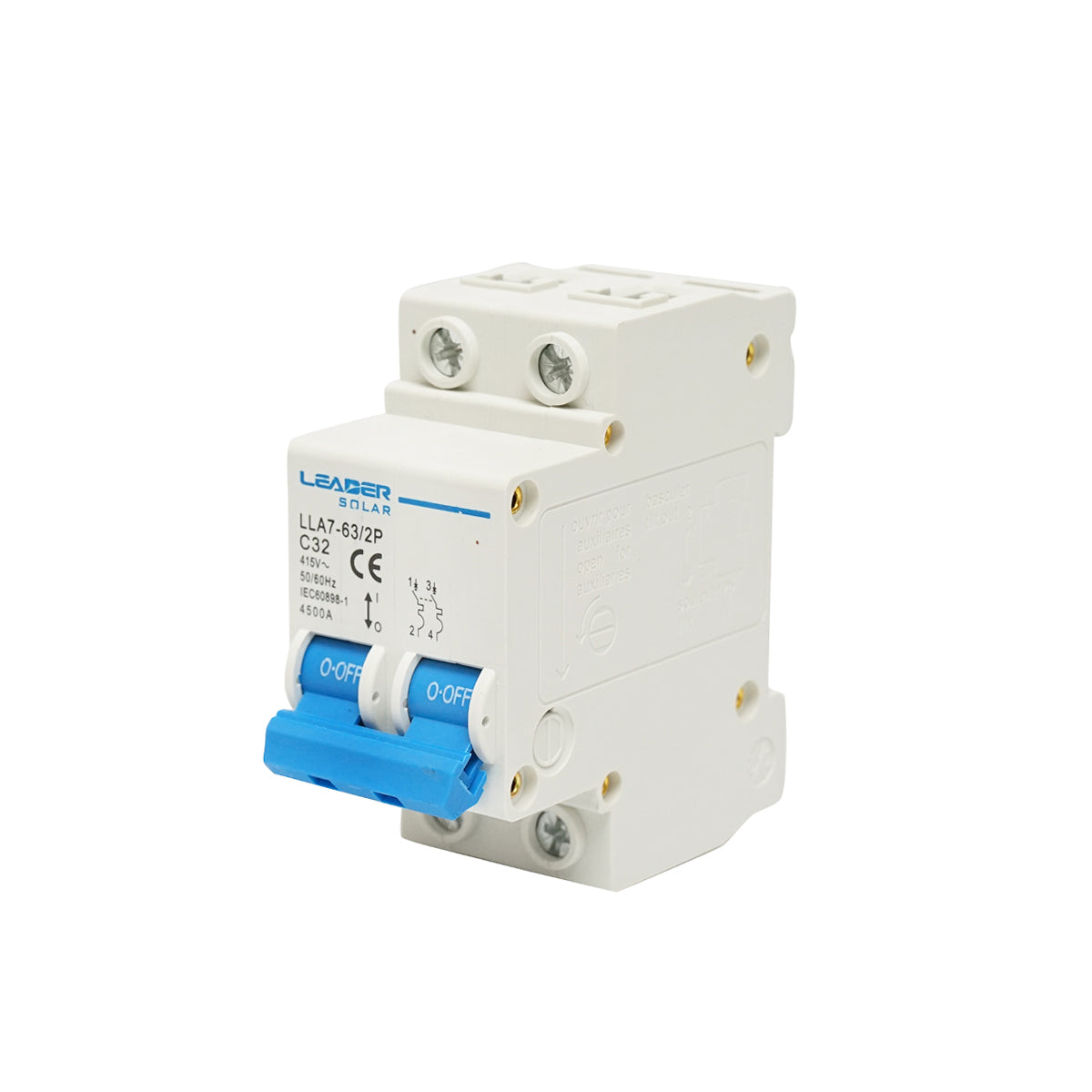 Interruttore automatico tipo 2P-32A-415VAC Leader - immagine 2