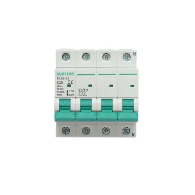 Interruttore automatico tipo 3P+N, 10A 400VAC Suntree