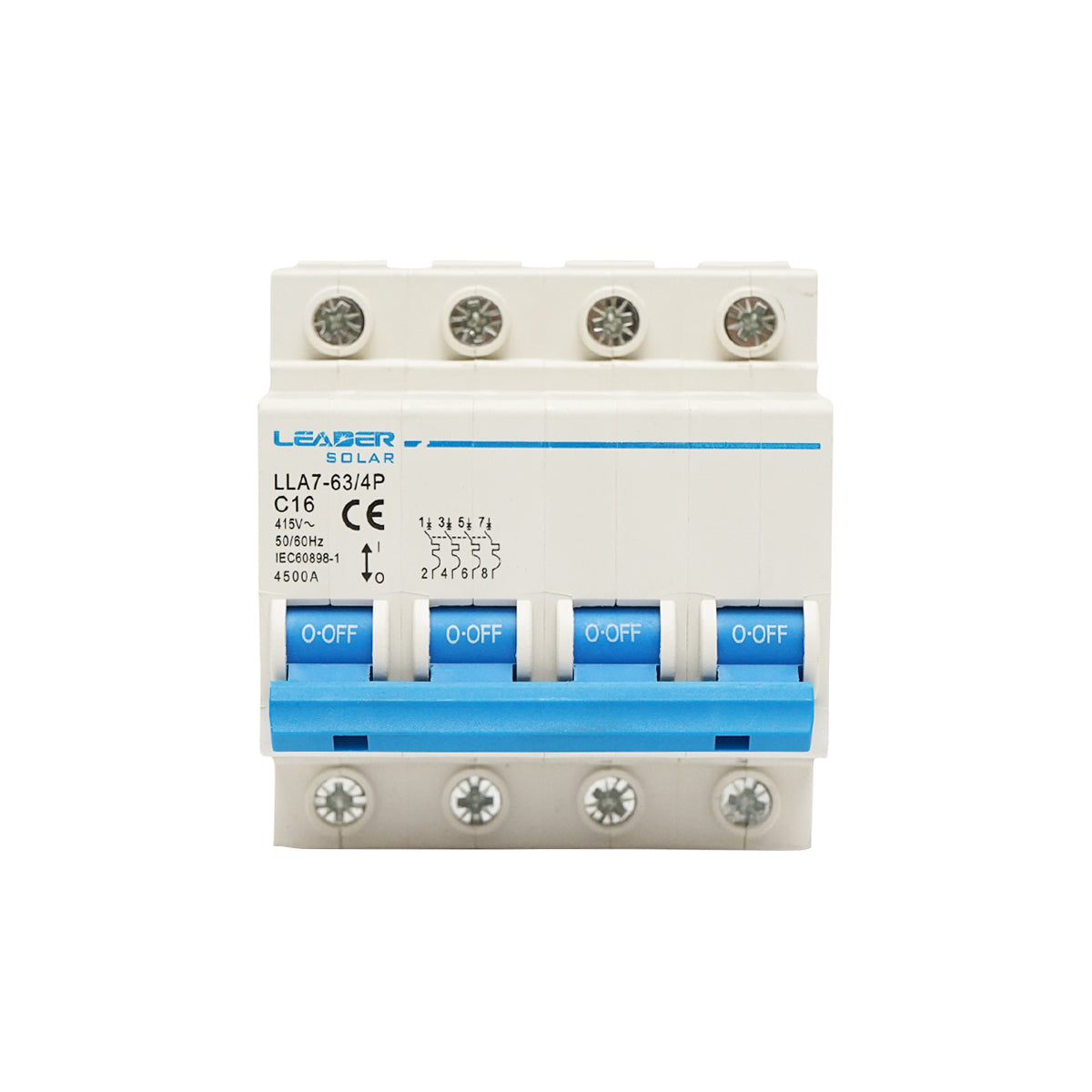 Interruttore automatico tipo 4P-16A-415VAC Leader