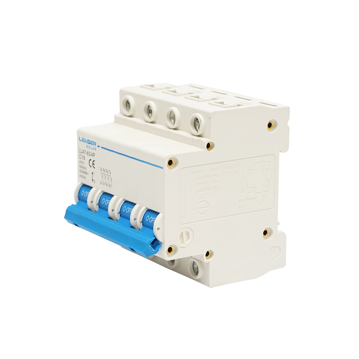 Interruttore automatico tipo 4P-16A-415VAC Leader - immagine 2
